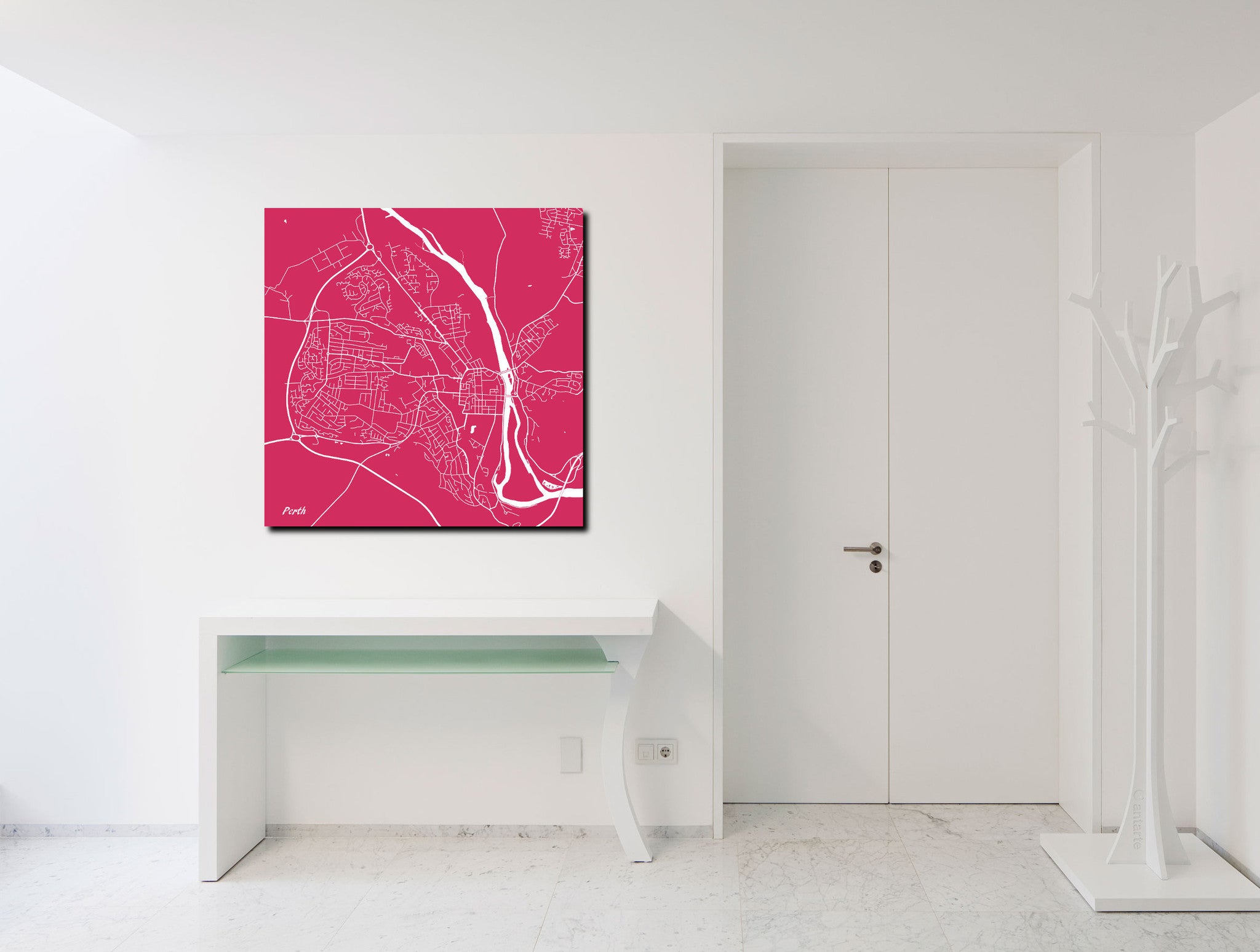 Perth City Street Map Print Custom Wall Map Poster - OnTrendAndFab