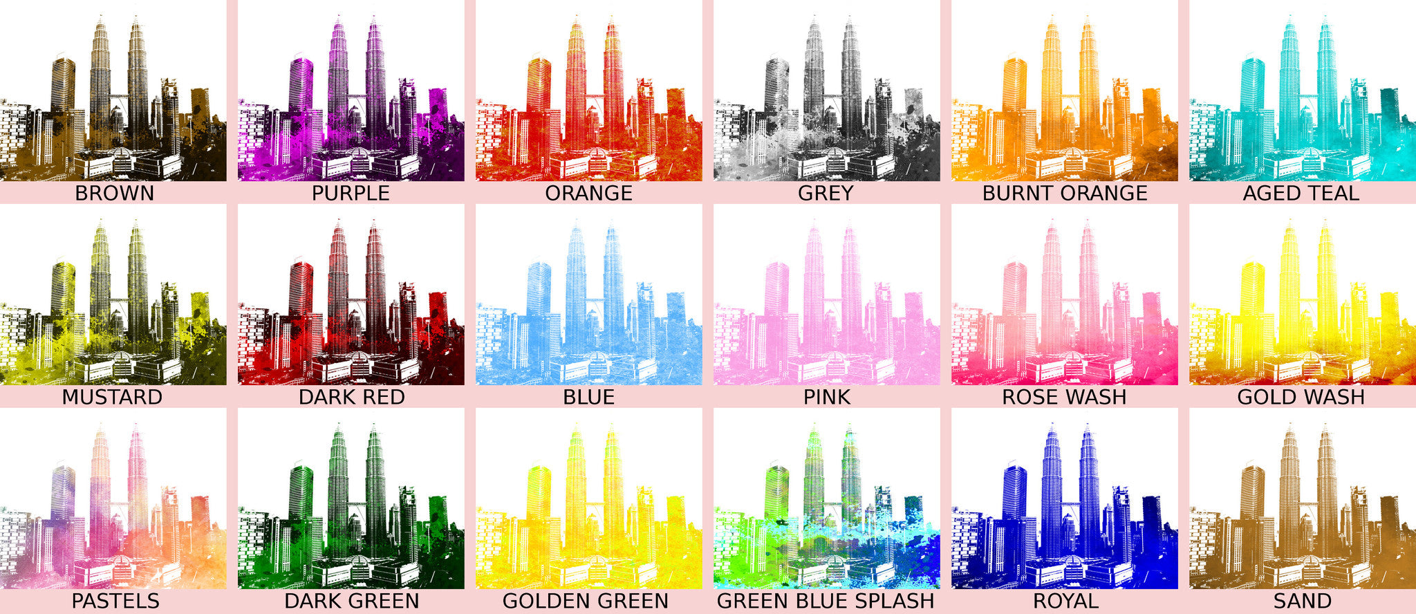 Petronas Towers Malaysia Print City Landscape Poster Feature Wall Art