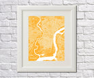 Philadelphia City Street Map Print Feature Wall Art Poster