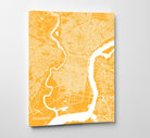 Philadelphia City Street Map Print Feature Wall Art Poster