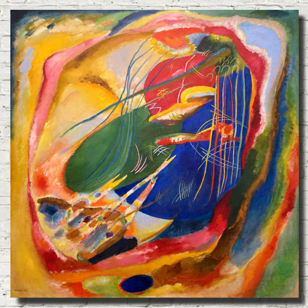Wassily Kandinsky Fine Art Print, Abstract Composition Picture with 3 Spots