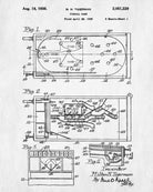 Pinball Machine Patent Print Bar Blueprint Man Cave Poster