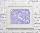 Pittsburgh City Street Map Print Feature Wall Art Poster