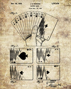 Playing Cards Patent Poster Casino Print Gambling Art