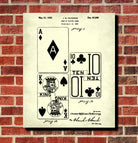 Playing Cards Patent Poster Gambling Art Casino Print