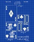 Playing Cards Patent Poster Gambling Art Casino Print