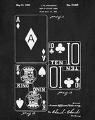 Playing Cards Patent Poster Gambling Art Casino Print