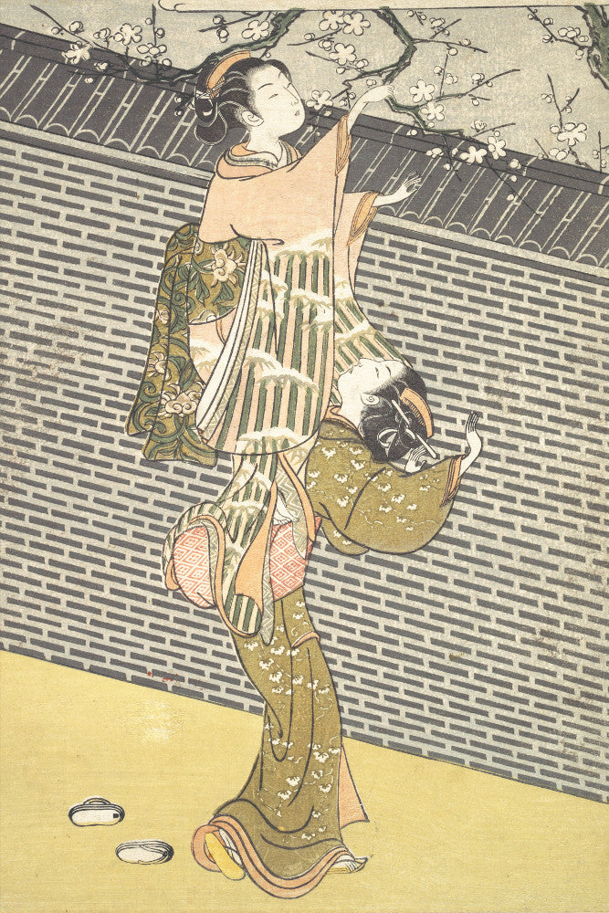 Suzuki Harunobu, Japanese Art Print : Plucking a Branch