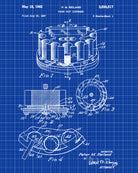 Poker Chip Dispenser Patent Poster Casino Print Gambling Art