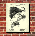 Pompadour Comb Patent Print Hairdressing Blueprint Salon Poster