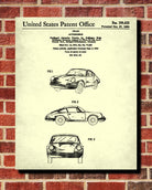 Porsche Patent Print Sports Car Wall Art Poster - OnTrendAndFab