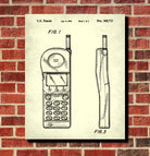 Portable Phone Patent Print Telephone Blueprint Poster