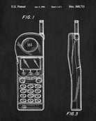 Portable Phone Patent Print Telephone Blueprint Poster