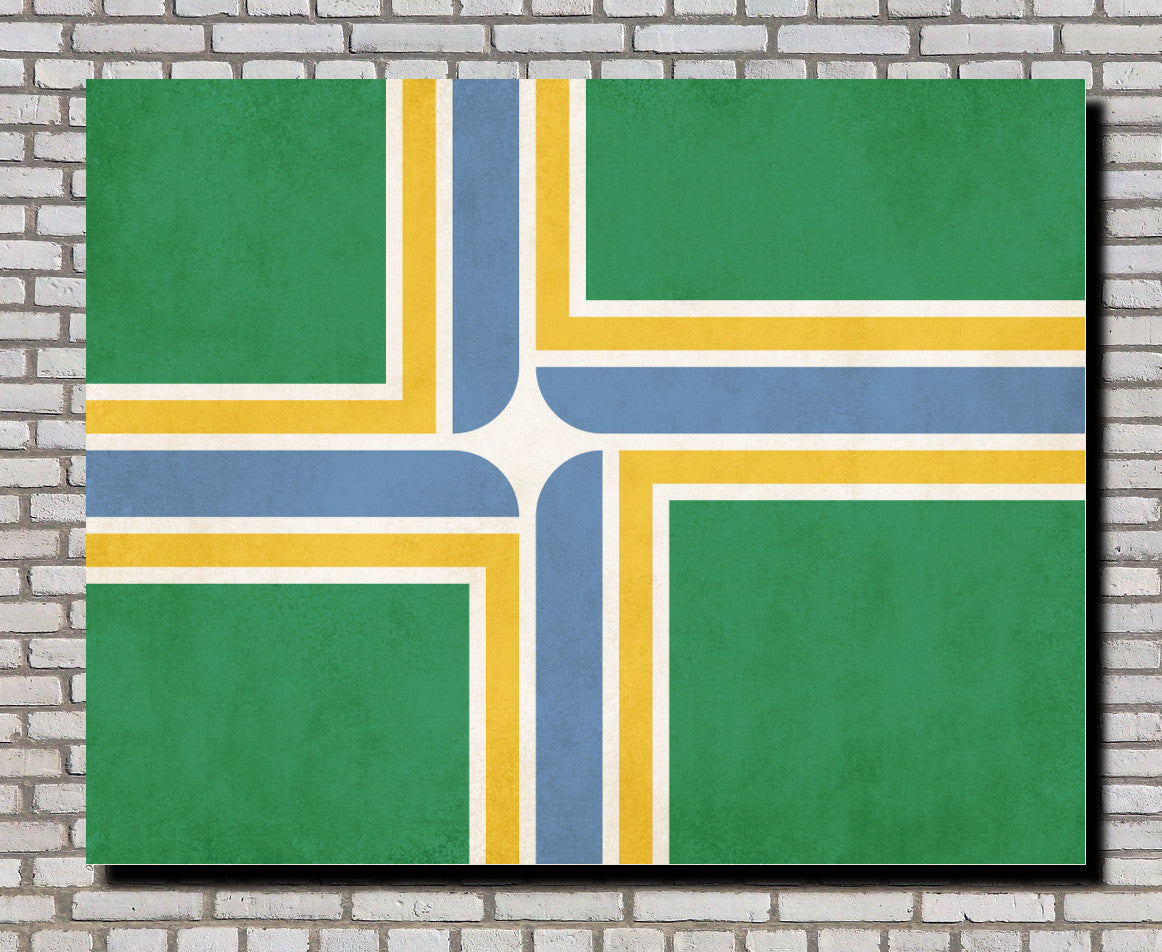 Portland Oregon City Flag Print