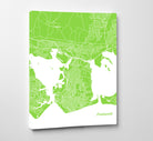 Portsmouth City Street Map Print Modern Art Poster