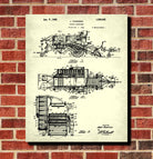 Farming Equipment Patent Print, Potato Harvester Poster