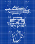 Power Boat Patent Print Art Boating Poster