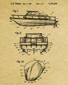 Power Boat Patent Print Art Boating Poster