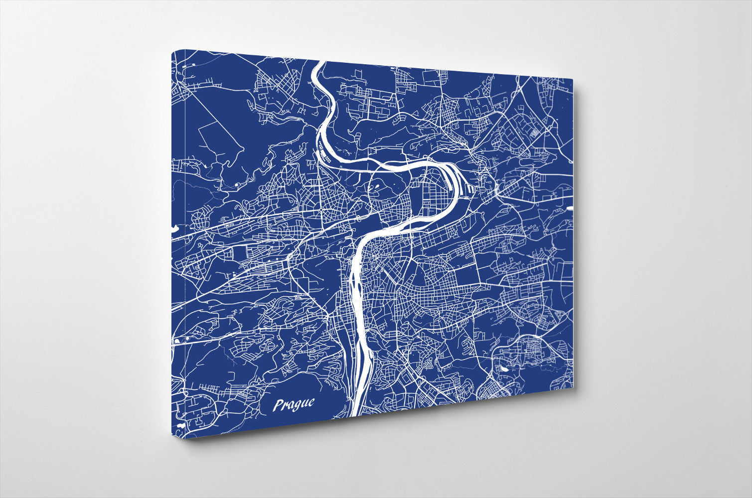 Prague, Czech Republic City Street Map Print Feature Wall Art Poster