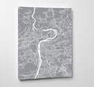 Prague, Czech Republic City Street Map Print Feature Wall Art Poster