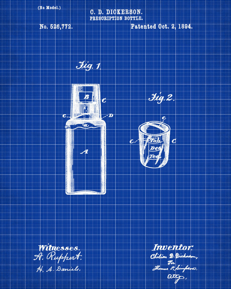 Pharmacy Patent Print Apothecary Wall Art Poster - OnTrendAndFab