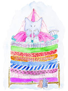 Elephant Princess Cute Children's Nursery Wall Art Print