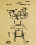Printing Press Patent Print Publishing Poster