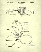 Boat Propeller Patent Poster Sailing Art Nautical Print - OnTrendAndFab
