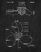 Propellor Blueprint Art Nautical Patent Print Sailing Poster - OnTrendAndFab