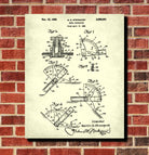 Protractor Patent Print Measuring Instruments Poster