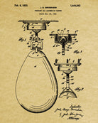 Punch Bag Patent Print Boxing Decor Sports Wall Art