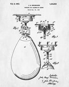 Punch Bag Patent Print Boxing Decor Sports Wall Art