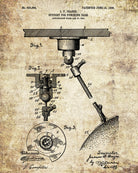 Boxing Punch Bag Patent Print Sports Wall Art Poster