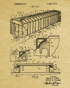 Railroad Patent Print Railway Hopper Car Train Poster