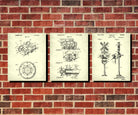 Railroad Patent Posters Set 3 Train Prints Railway Wall Art