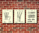 Railway Wall Art Set 3 Train Patent prints Railroad Posters