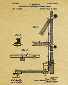 Railroad Patent Print Railway Signal Train Poster