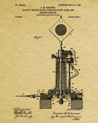 Railway Patent Print Railroad Signal Train Poster