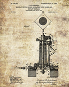 Railway Patent Print Railroad Signal Train Poster