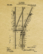 Railroad Patent Print Railway Points Switch Train Poster
