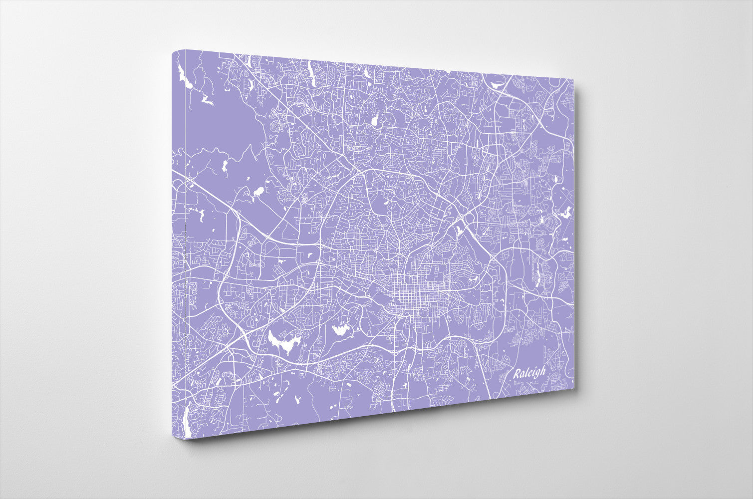 Raleigh City Street Map Print Custom Wall Map - OnTrendAndFab