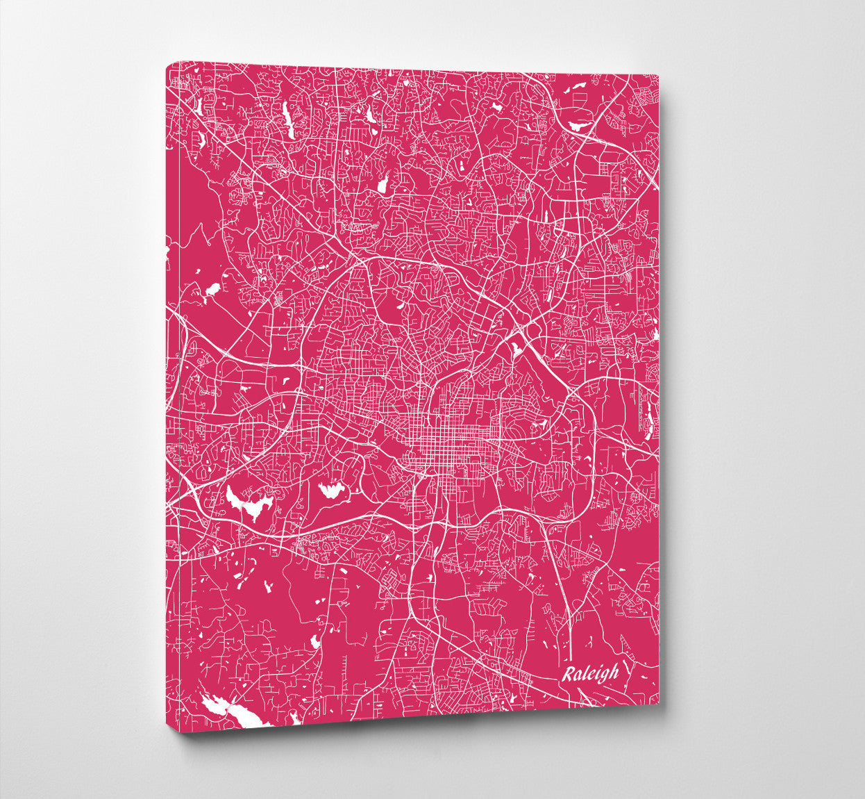 Raleigh City Street Map Print Custom Wall Map - OnTrendAndFab