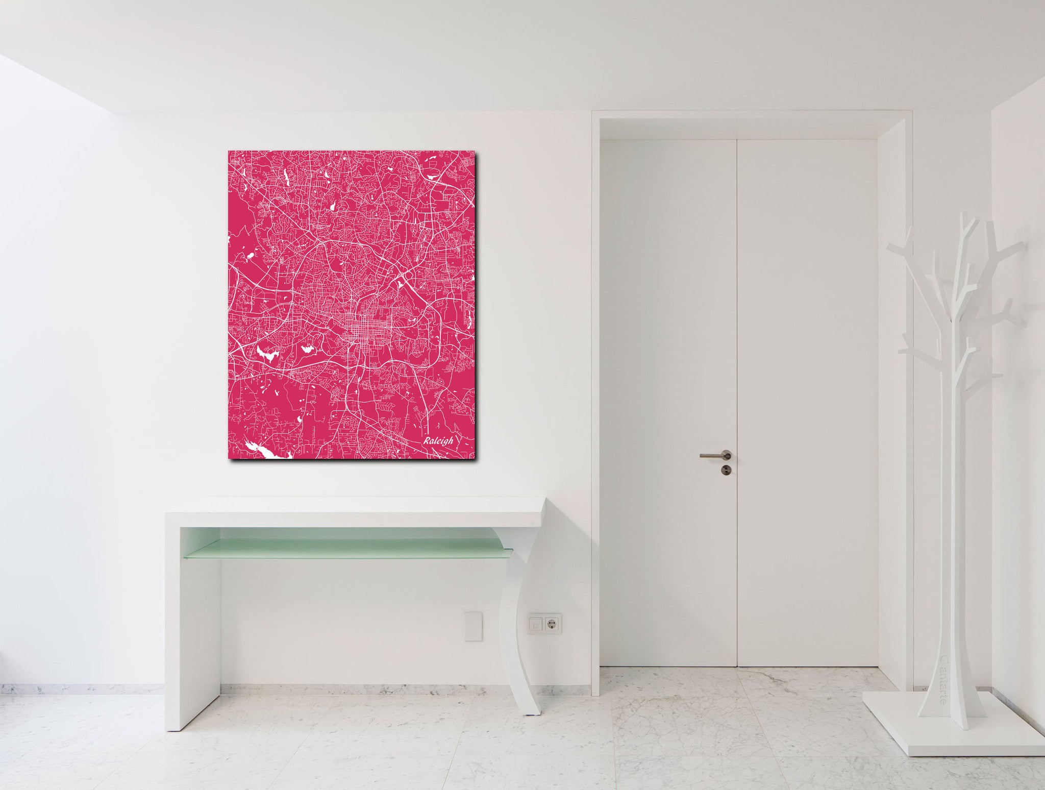 Raleigh City Street Map Print Custom Wall Map - OnTrendAndFab