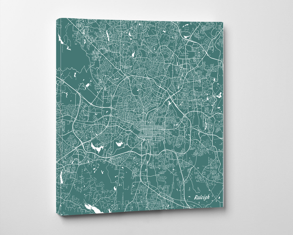 Raleigh City Street Map Print Custom Wall Map - OnTrendAndFab