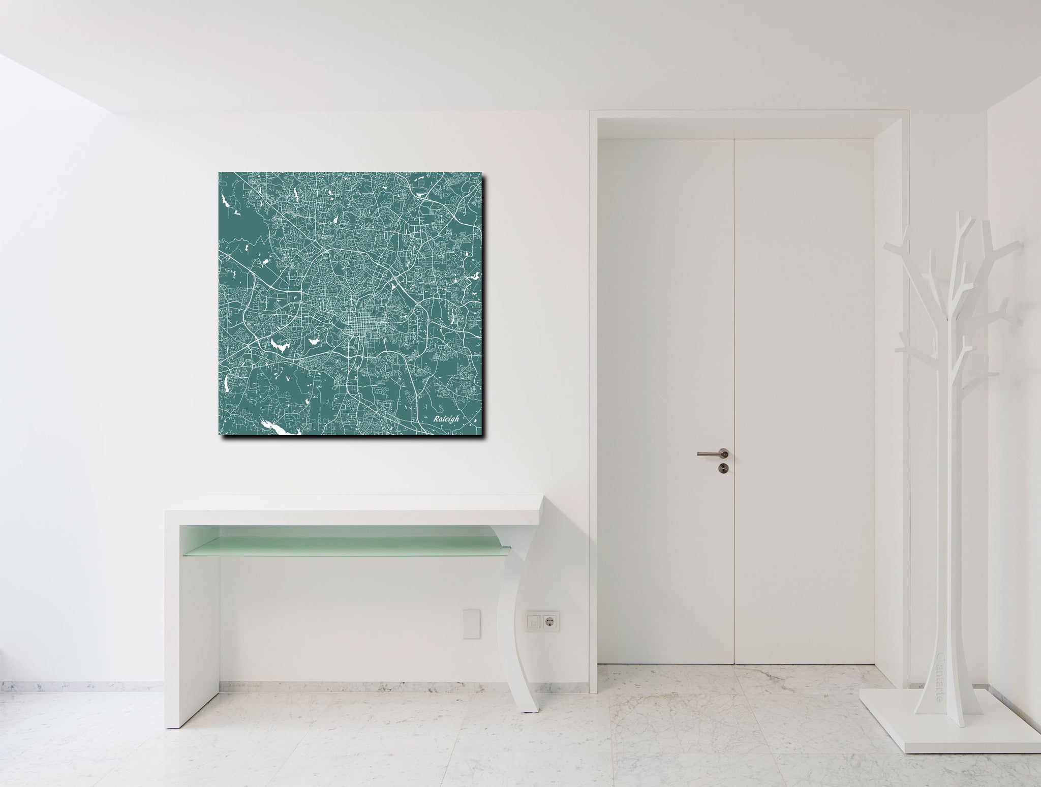 Raleigh City Street Map Print Custom Wall Map - OnTrendAndFab