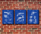 Revolver Patent Posters Firearm Art Weapons Set 3 Prints - OnTrendAndFab