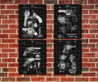 Revolver Patent Posters Firearm Art Weapons Set 4 Prints - OnTrendAndFab