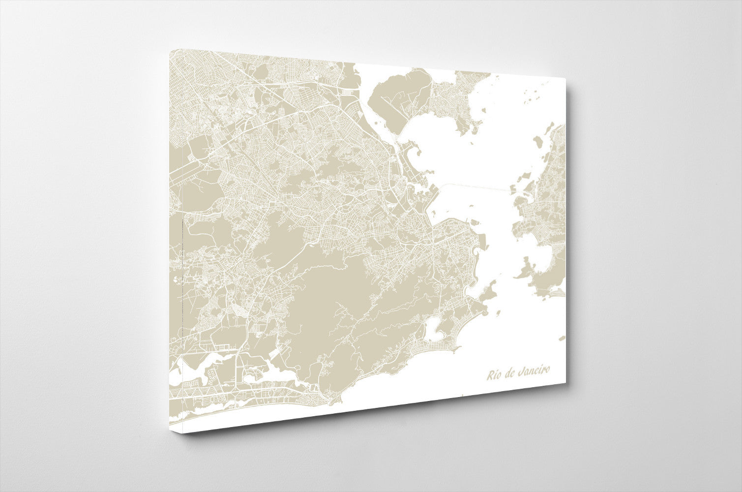 Rio de Janeiro City Street Map Print Modern Art Poster