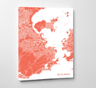 Rio de Janeiro City Street Map Print Modern Art Poster