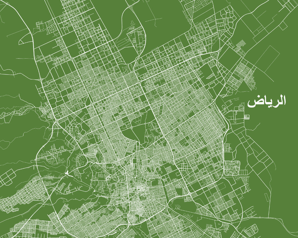 Riyadh City Street Map Print Modern Art Poster Home Decor - OnTrendAndFab